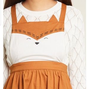 NEW Modcloth Forever and Clever Fox Jumper